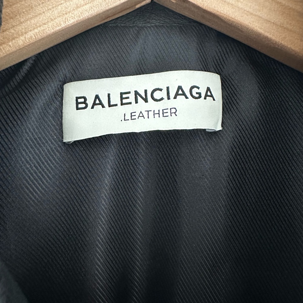 Balenciaga Black Leather Jacket - Picture 2 of 8